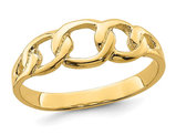 14K Yellow Gold Polished Chain Link Band Ring (size 7)